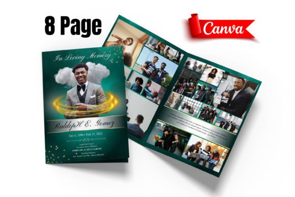Download 8 Page Funeral Program Template - Funeral program Collection