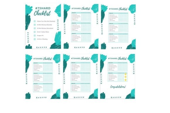 Download Blue 75 Hard Checklist Templates - Checklist templates Collection