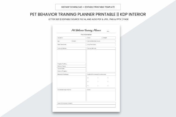 Download Pet Behavior Training Planner New KDP - Pet behavior Collection