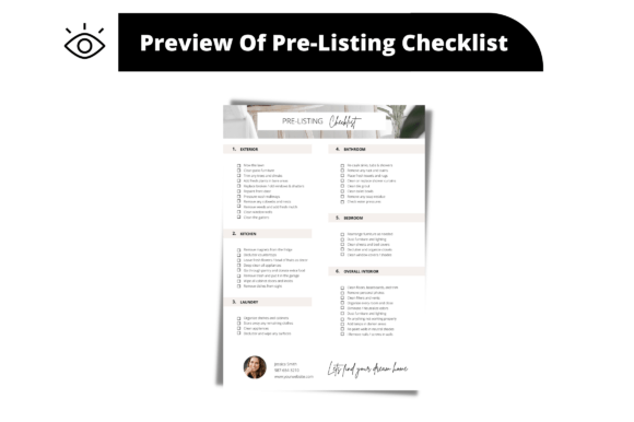 Download Editable Pre Listing Checklist Template - Premium Bundle