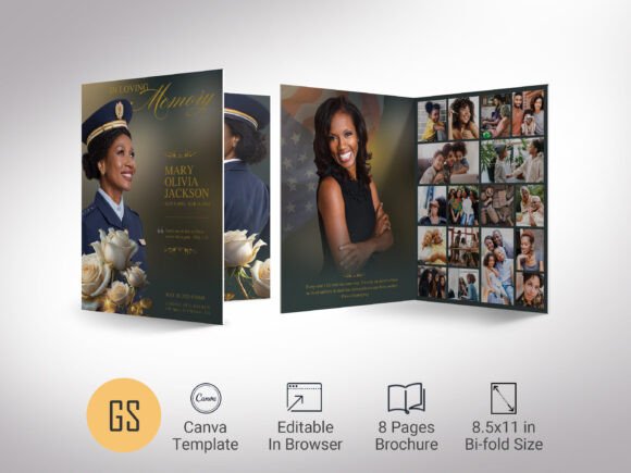Download Classic Army Tabloid Funeral Program - Funeral program Collection