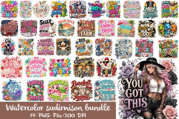 Download Watercolor Sublimation T-shirt Designs - Shirt design Collection