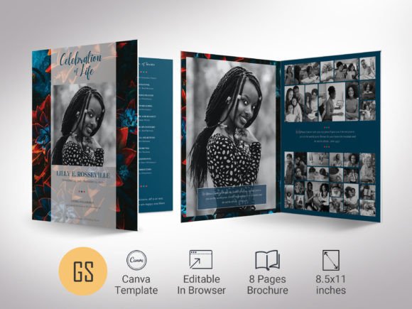 Download Black Princess Tabloid Funeral Program - Funeral program Collection