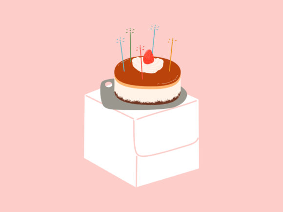 Download Birthday Cake with Lit Candle Packaging - Candle packaging Collection